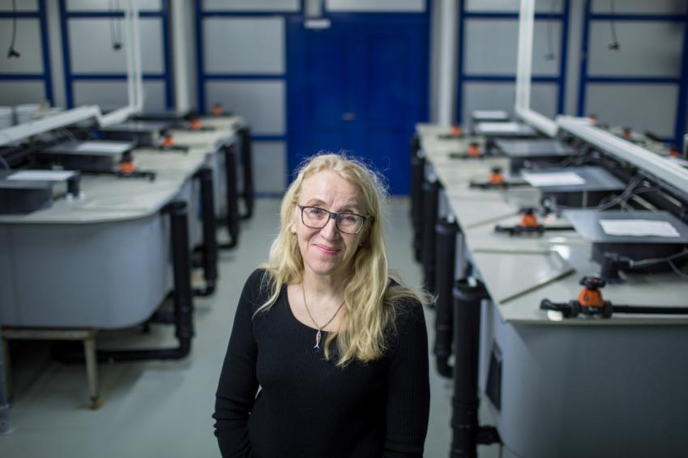Veterinærinstituttets bergensavdeling flytter i løpet av året inn på Marineholmen og blir naboer med et svært kompetent marint forskningsmiljø. Fagdirektør Brit Hjeltnes besøkte i februar blant annet Industrilaboratoriet. Foto Eivind Senneset.
