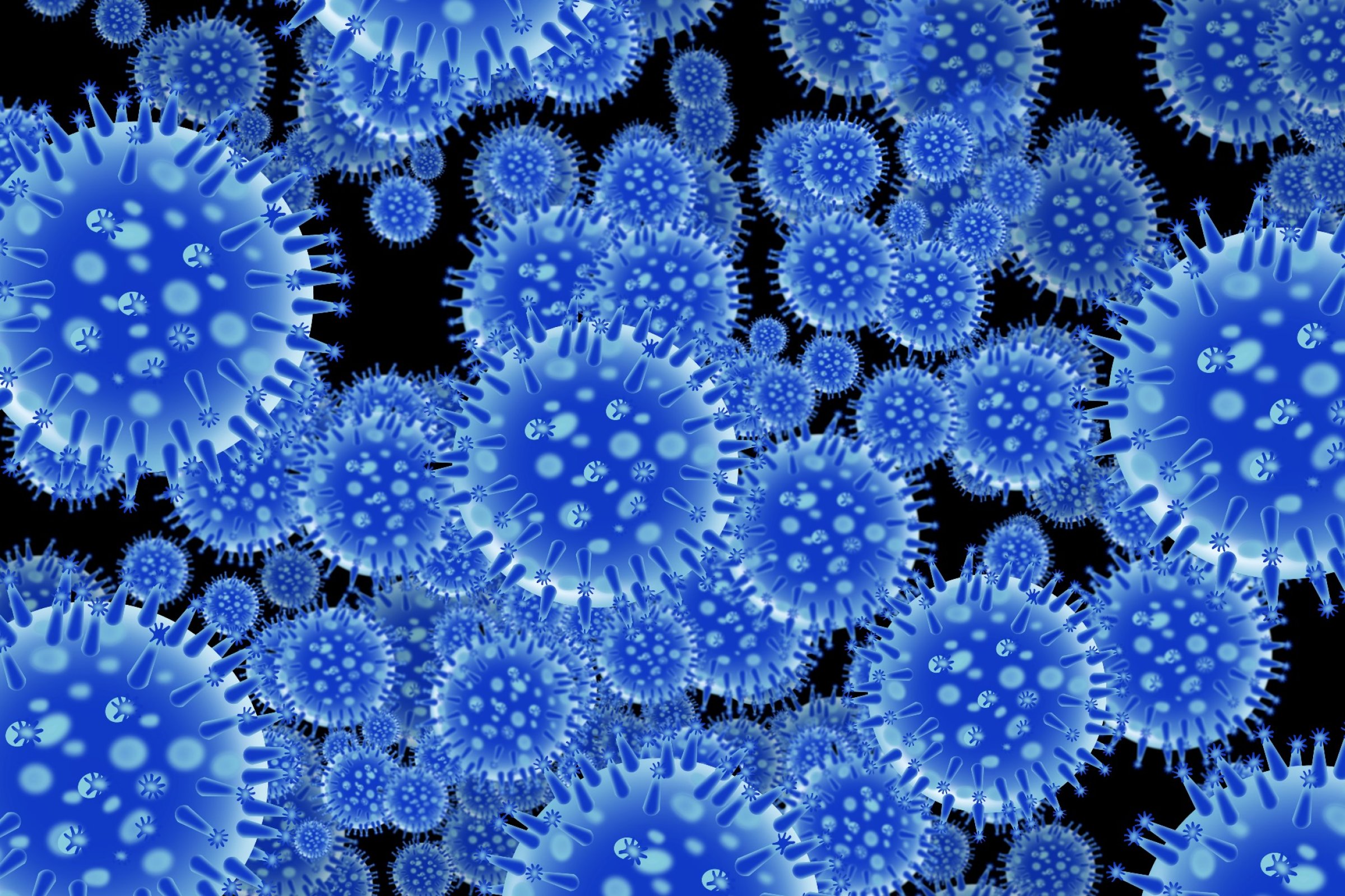 Illustrasjonen viser strukturen til influensavirus. Foto: Colourbox