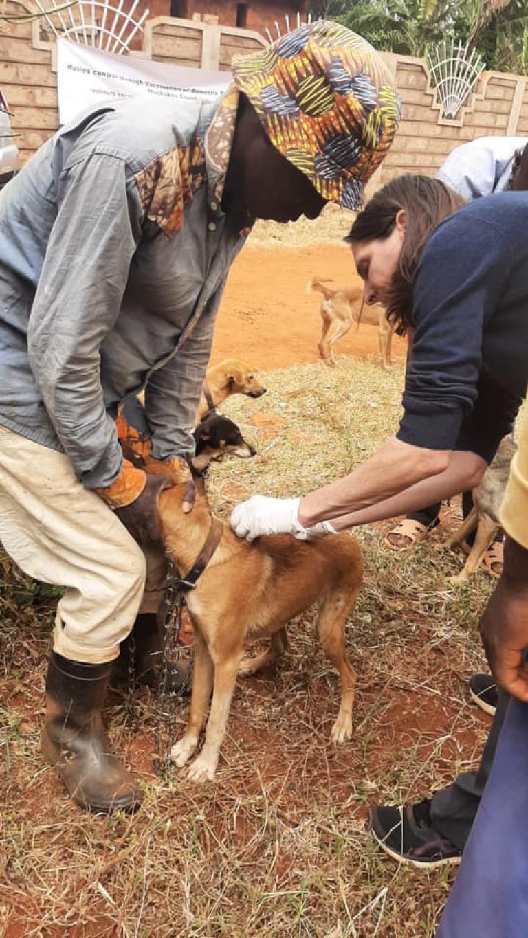 Bildet er fra da Jørgensen deltok i en kampanje for rabiesvaksine i Kenya i sommer. Foto: Hannah Joan Jørgensen